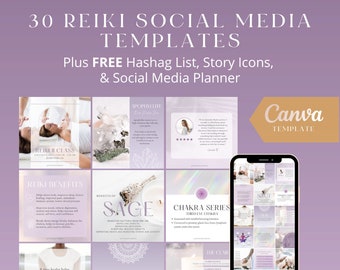 Reiki Instagram Templates - Energy Healer Instagram Templates