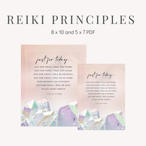 Impresión digital de principios de Reiki