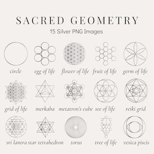 Silver Sacred Geometry High Resolution PNG Images