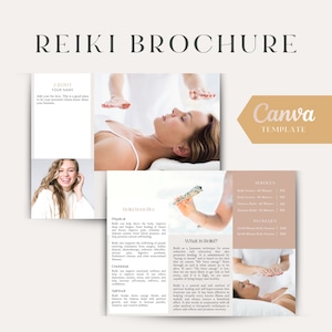 Broszura Reiki Naturalny motyw - Broszura Canva Reiki