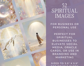 52 Spiritual Ethereal Images, Commercial Use AI Art Collection, Portals, Ocean & Animal Themes