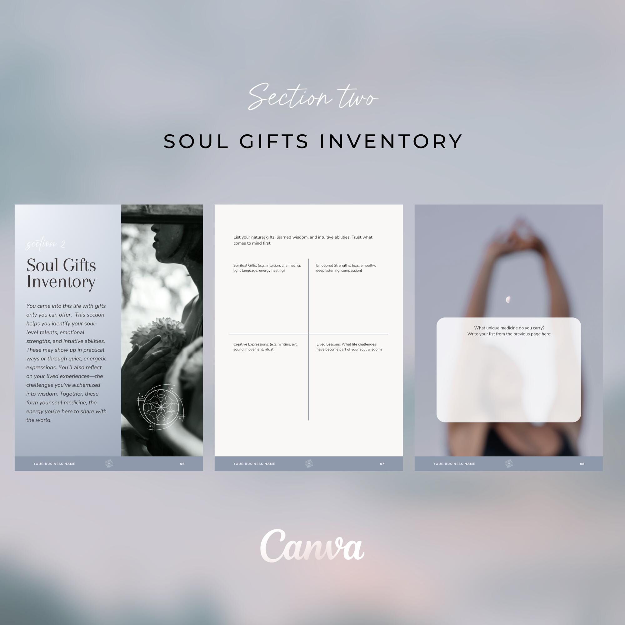 Soul Pages Examples Soul Path Activation Workbook - Spiritual Coaching Template (digital ...