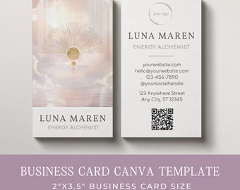 Canva Business Card Template, Spiritual Business Card, Printable Business Card