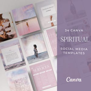 Spirituele Instagram-sjablonen, spirituele zakelijke sociale-mediasjablonen, sociale-mediasjablonen voor spirituele bedrijven