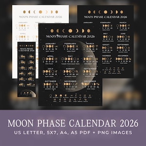 2026 Moon Phase Calendar - Coordinated Universal Time Lunar