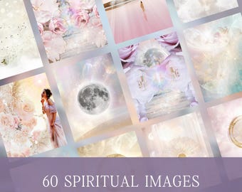 60 imágenes de collage digital para branding empresarial, marketing y redes sociales espirituales, imágenes de stock espirituales