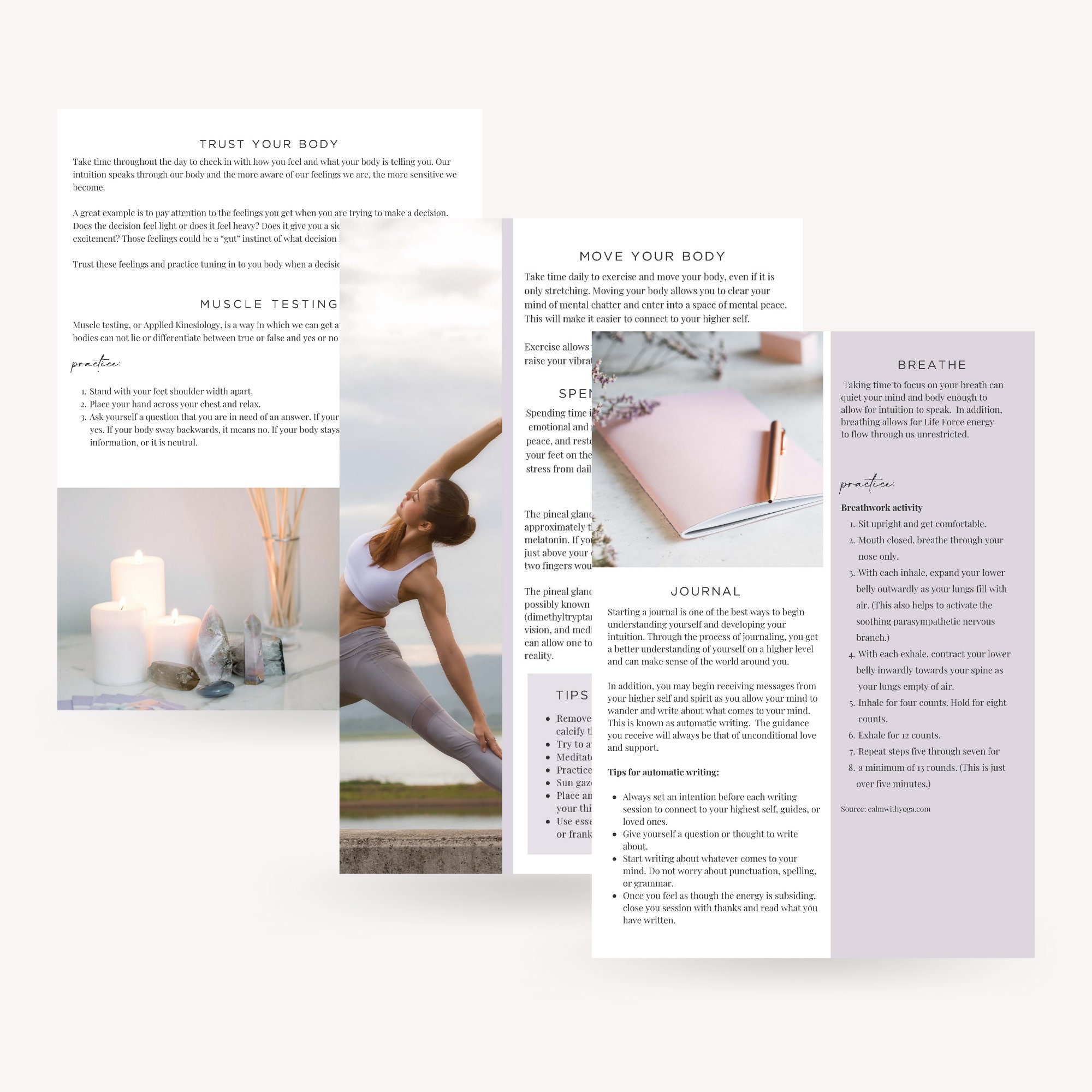 Develop Your Intuition Workbook - Fillable PDF - 20 Pages - Etsy