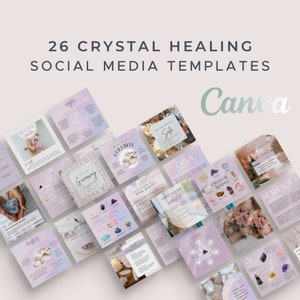 Crystal Healing Instagram Templates - Energy Healer Instagram Templates