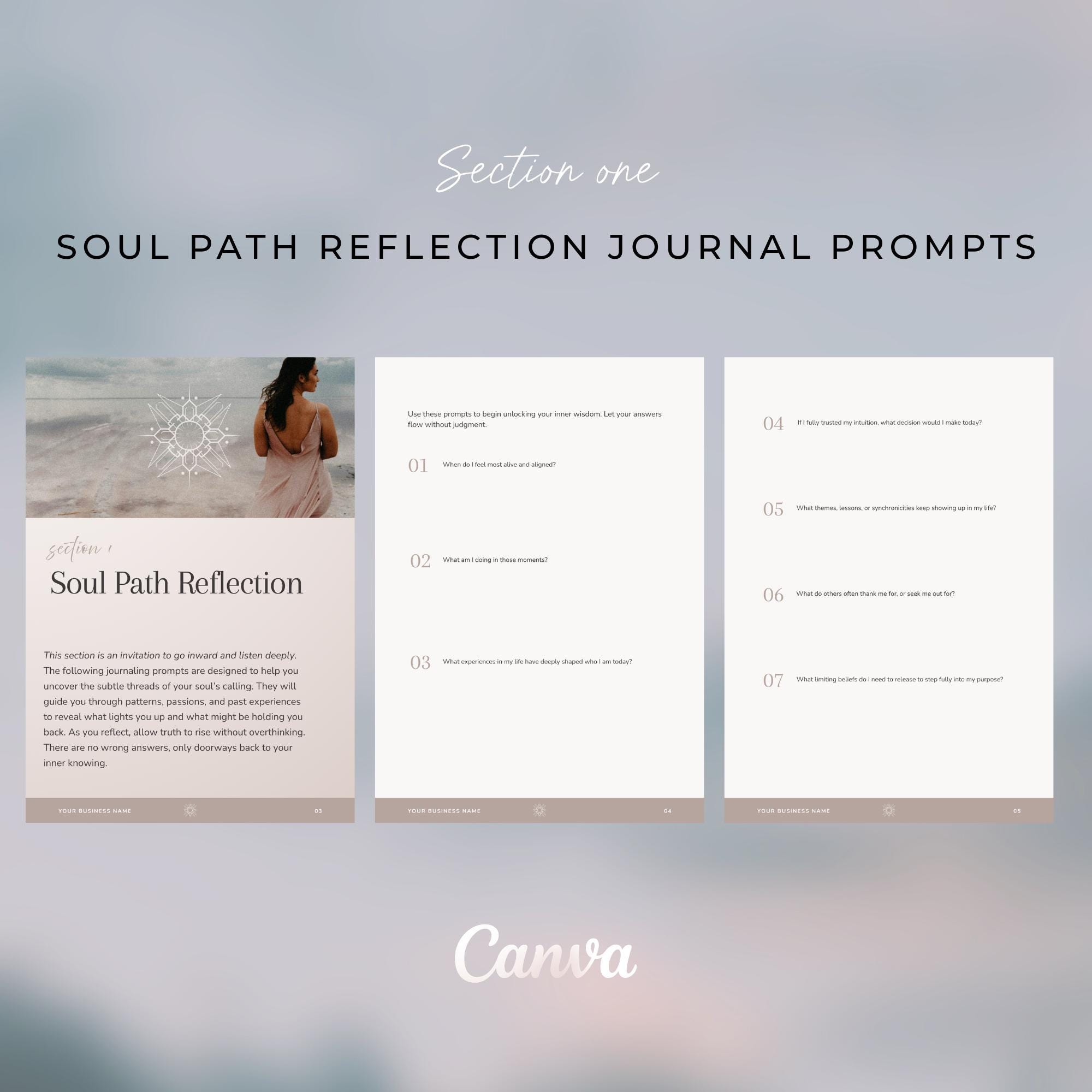 Soul Pages Examples Soul Path Activation Workbook - Spiritual Coaching Template (digital ...