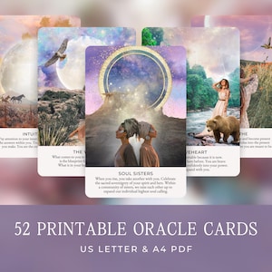 DRUCKBARE Orakel Karte Deck - Sacred Soul Reise