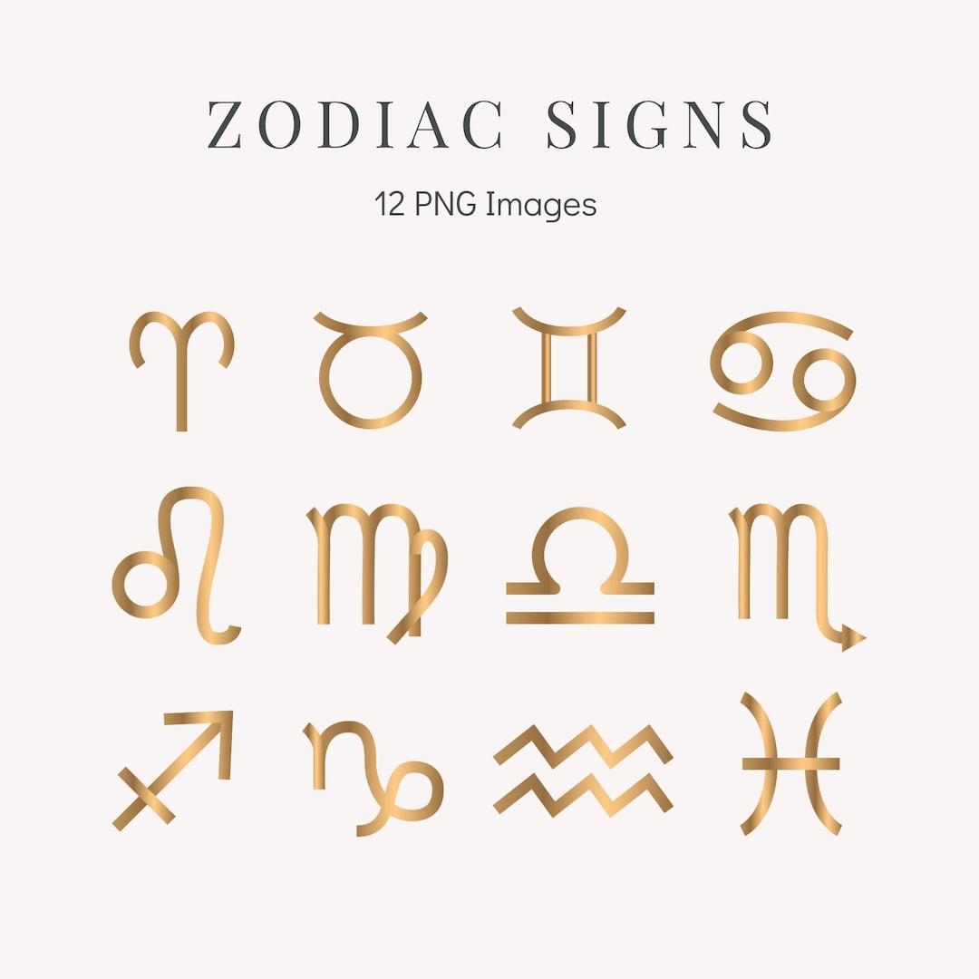 PNG Zodiac Signs Astrology Signs Gold Zodiac Signs Etsy