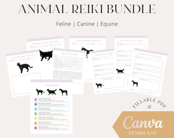 Pet Reiki Session Form Bundle - Animal Reiki Session Form Bundle