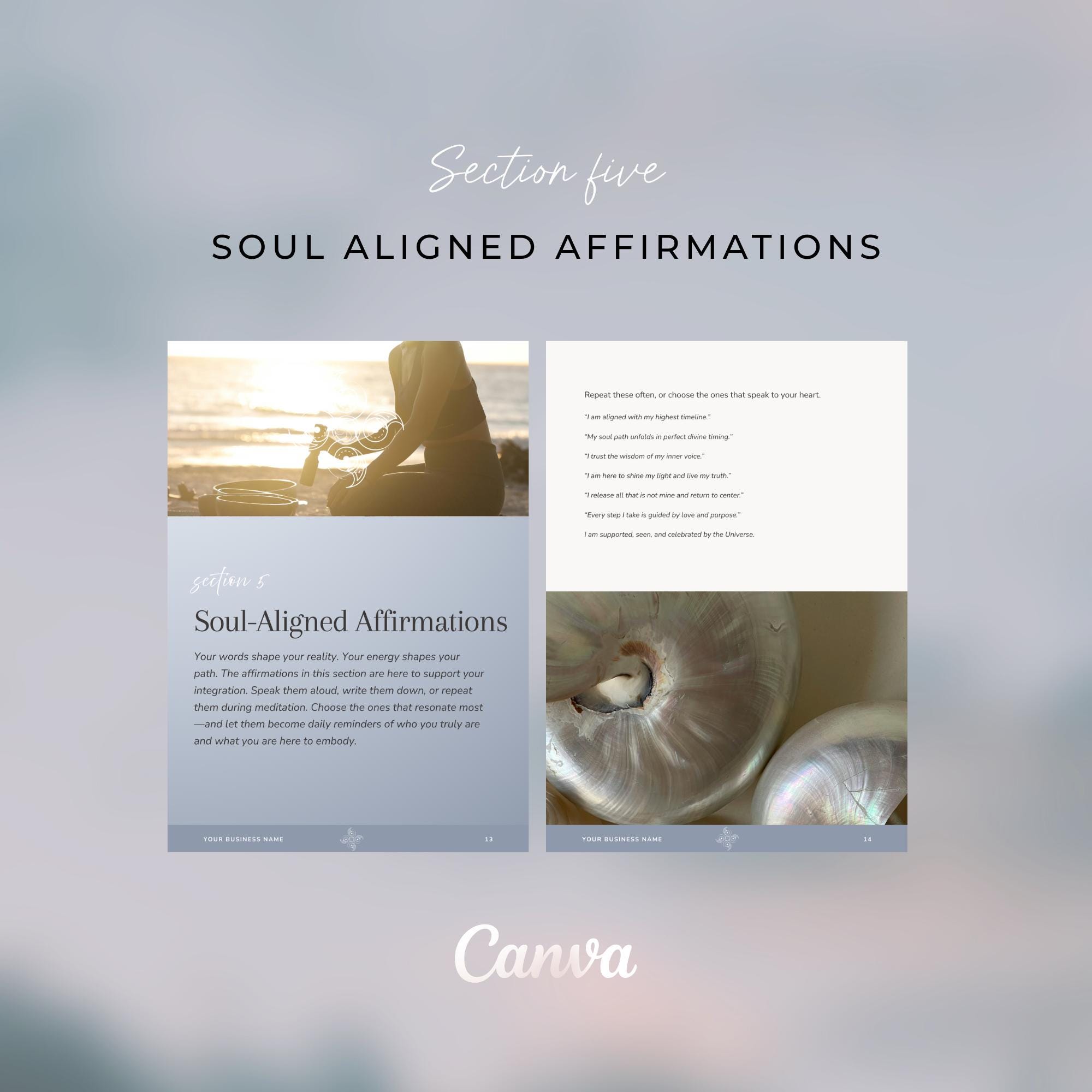 Soul Pages Examples Soul Path Activation Workbook - Spiritual Coaching Template (digital ...