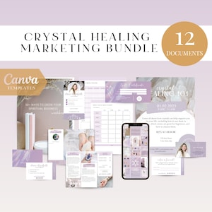 Crystal Healing Marketing Bundle - Canva