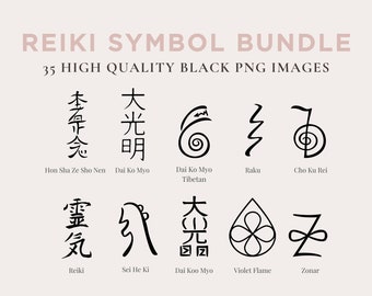 35 Black PNG and SVG Reiki Symbols - Black Reiki Clipart - Black Reiki png - Black Reiki svg