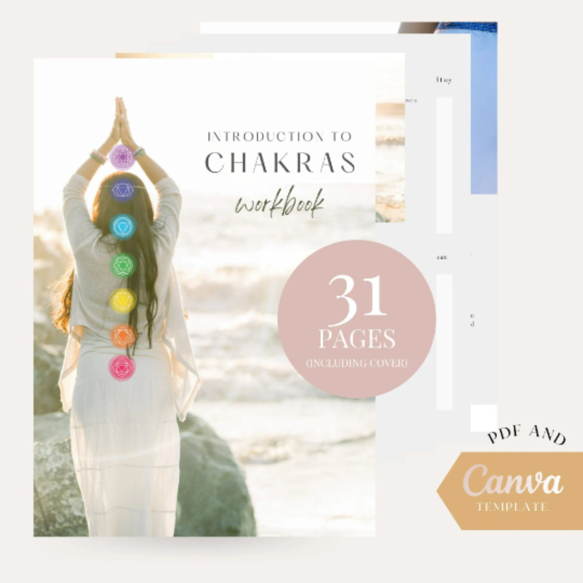 Chakra Guide Bundle: Workbook, Cards, Art, Symbols (PDF & Canva) - Etsy