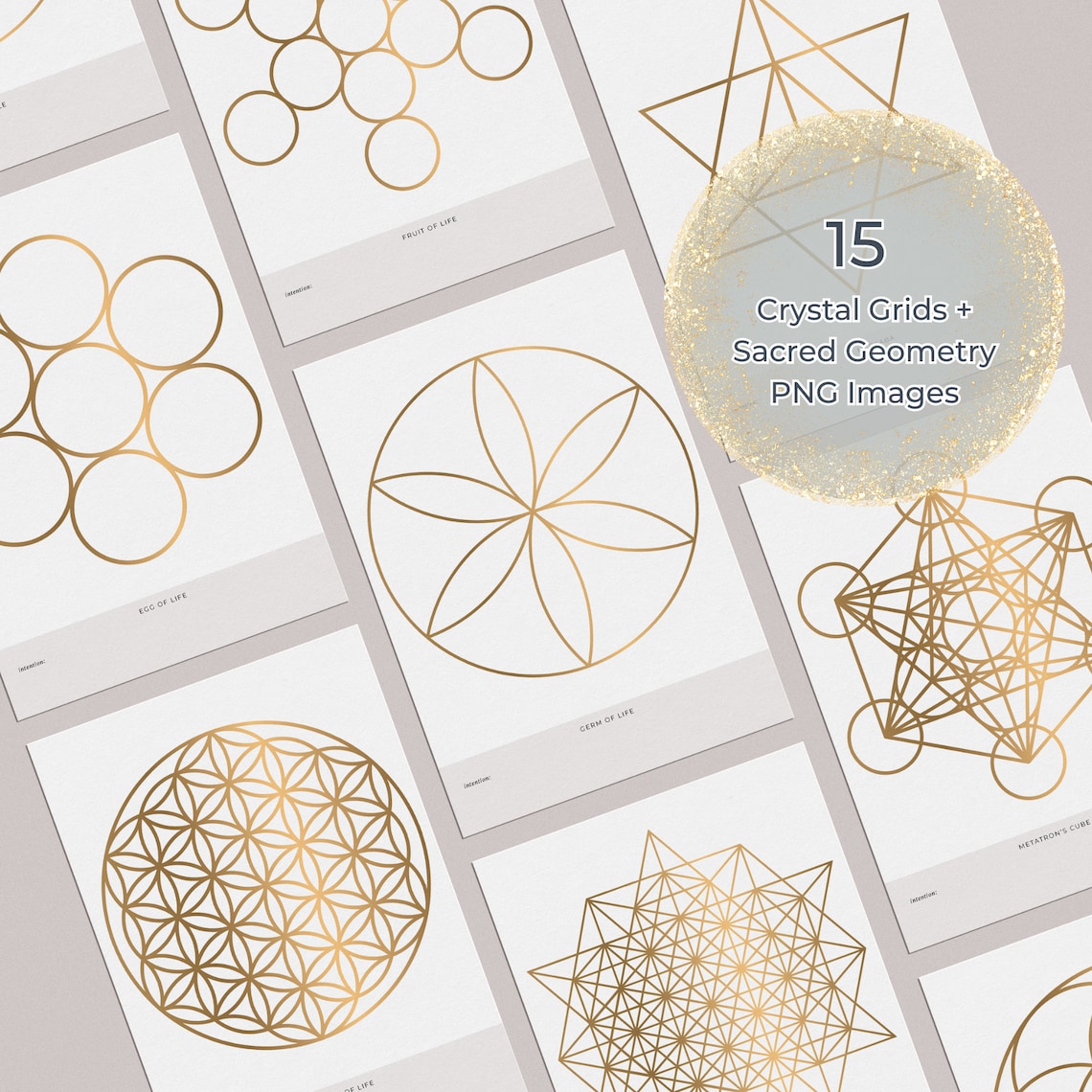 Printable Crystal Grids 15 Sacred Geometry Printable Grids - Etsy