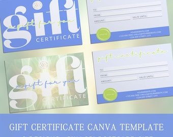 Printable Gift Certificate Canva Template, Spiritual Business (5x4.25" Postcard) (Digital Download)