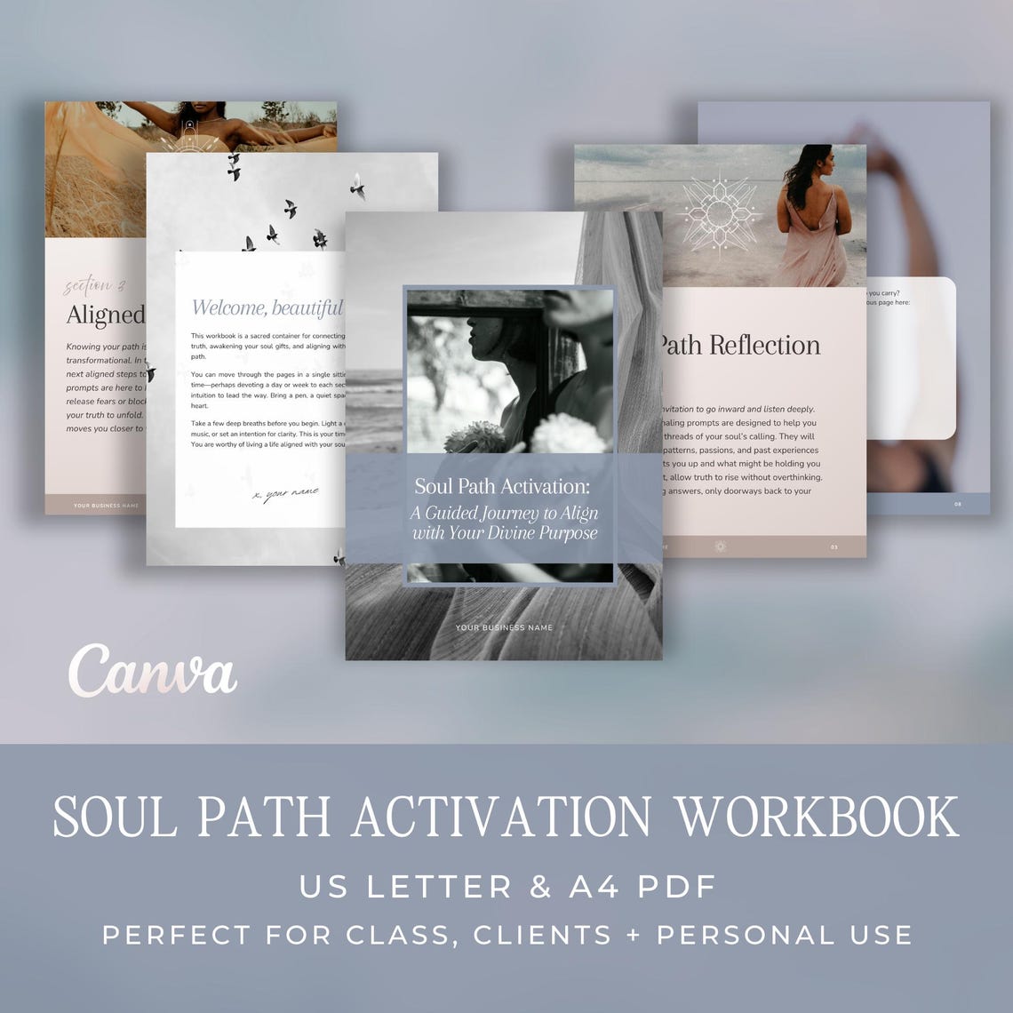 Soul Pages Examples Soul Path Activation Workbook - Spiritual Coaching Template (digital ...