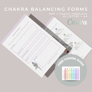 Chakra Clientform Chakra Balancing Forms - PDF + Canva Template - Etsy