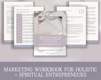 Holistic + Sprititual Entrepreneur’s Marketing Workbook | 37 Page Digital Download (US Letter + A4)