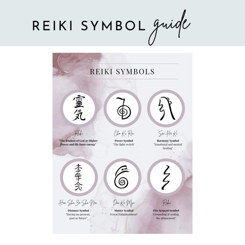 Reiki Symbol Printable Guide Reiki Teaching Printable image 1