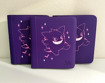 Hand Painted Gengar TCG Top Loader Binder