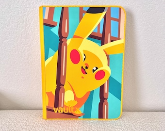 Hand Painted 30th Anniversary Pikachu VaultX TCG 9 Pocket Binder