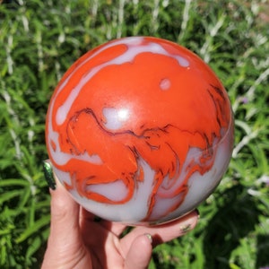 Red Agate Large Fiery Swirl Sphere | 1170 Grams | 97mm | 2lbs 10oz