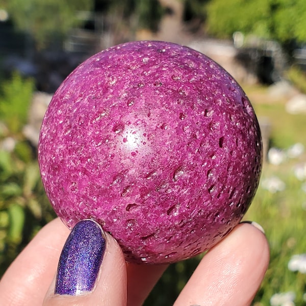 Red Ruby Honeycomb Crystal Rough Stone Rare Quality Piece |  202 grams | 51 mm UV Reactive