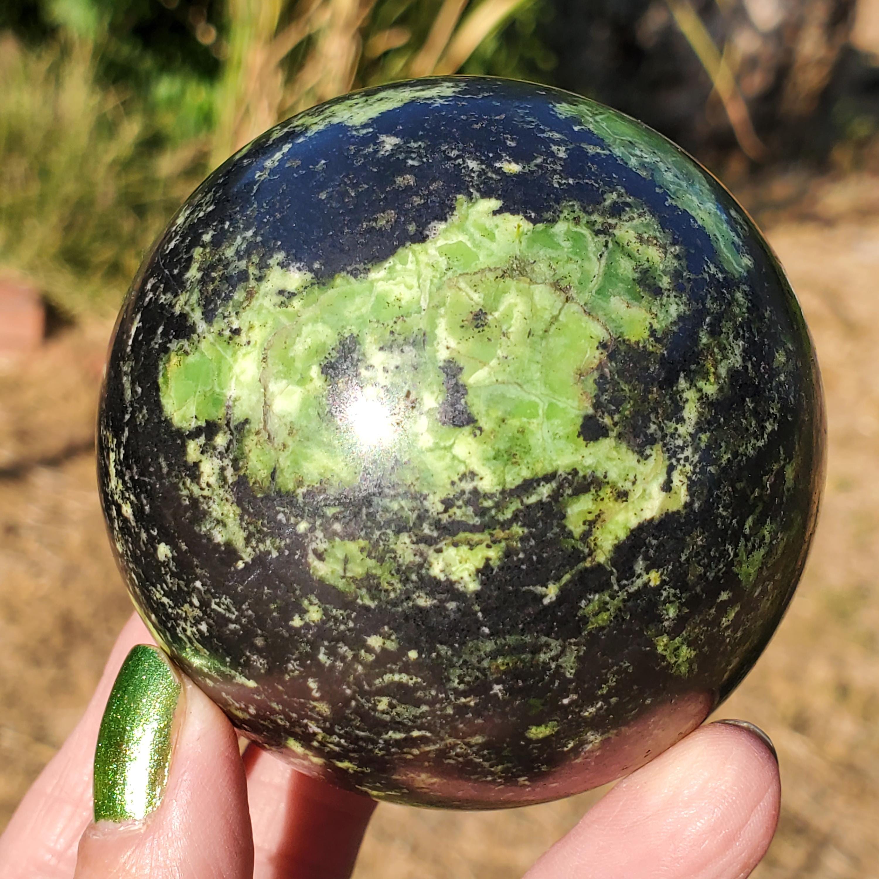 Large Green Opal Sphere - Etsy