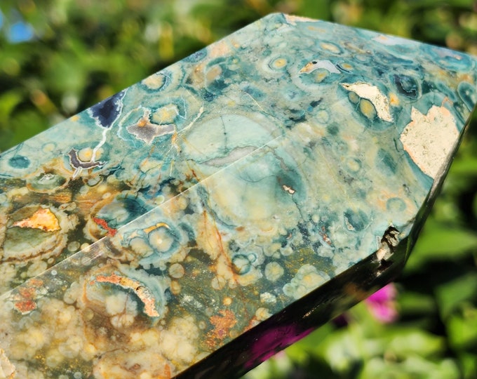 Pyroclastic Rhyolite Green 1.15lbs Rainforest Rhyolite Jasper Light Green Tower Point A Grade 882 ...