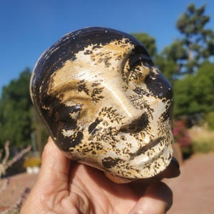Serene Alien Wesen Bild Stein Gesicht Kopf Schädel Exquisite 702 Gramm | 1lbs 9oz