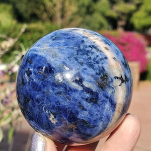 Dark Blue Sodalite Crystal  Ball Sphere 61 mm  | 280 grams