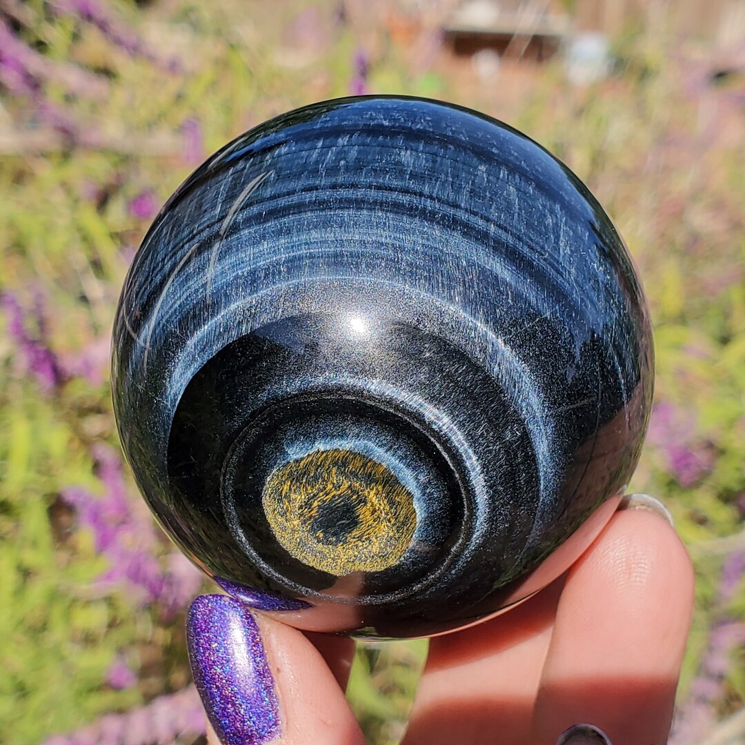 Flashy BLUE Tiger Eye Crystal Sphere A A Grade 262 Grams Etsy