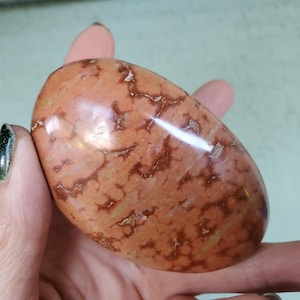 Ocean Jasper Freeform Palm Stone Hand Picked A Grade 176 gram