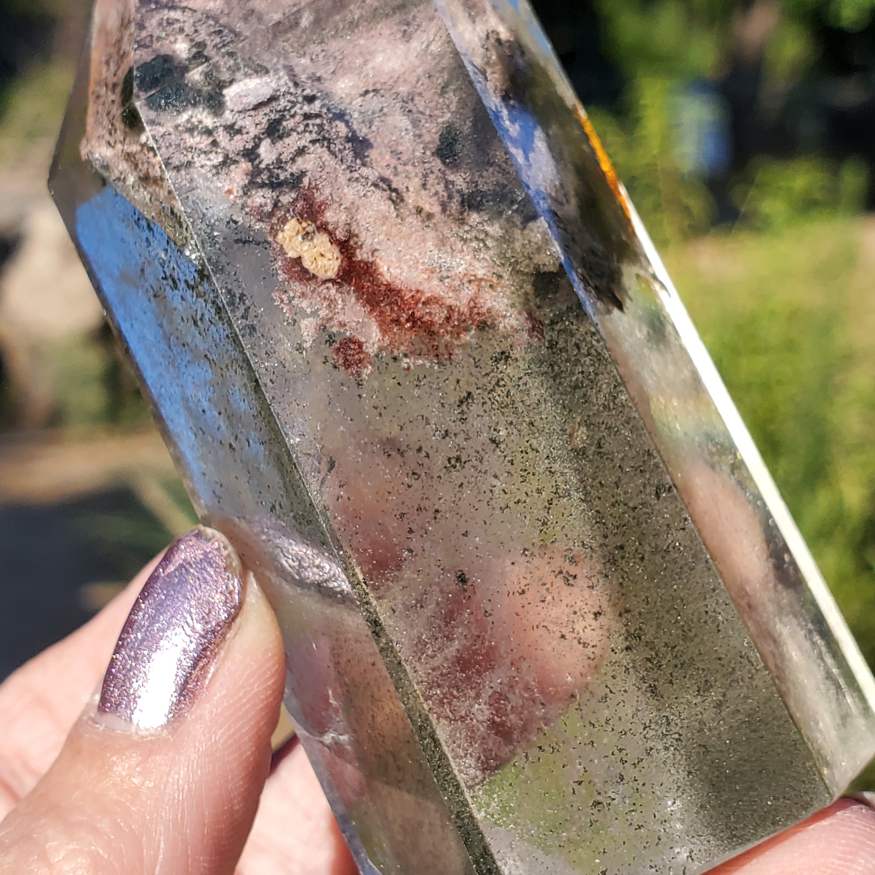 Clear 4 Seasons Garden Quartz W/ Phantoms Lodalite Lodolite