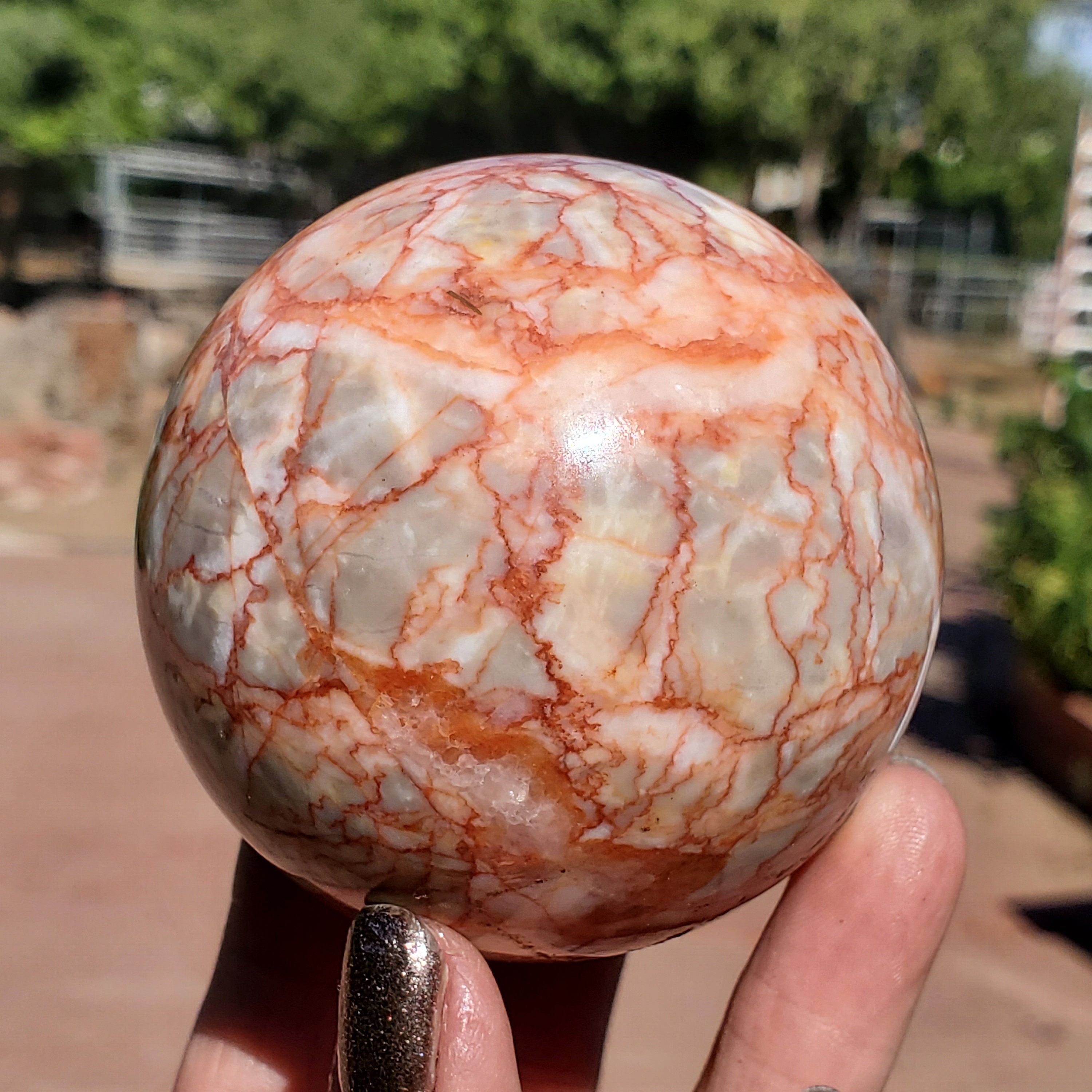 Red Vein Jasper Crystal Sphere 67mm 432 Grams - Etsy