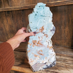 15ポンド以上 ブルーカリビアンカルサイト フリーフォームタワークリスタルディスプレイ 6960グラム