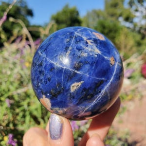Dark Blue Sodalite Crystal  Ball Sphere 58mm  | 292 grams