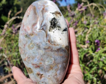 Ocean Jasper Rounded Standing Druzy Freeform Crystal  | 534 Grams | 1lbs 3oz