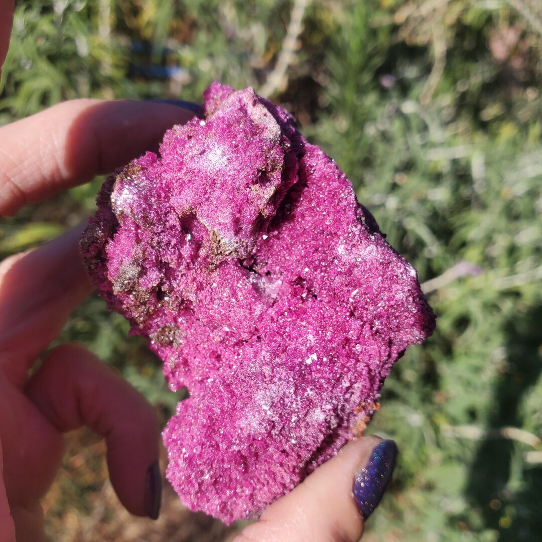 Raw Natural Red Ruby Green Mica Specimen Crystal Freeform UV Reactive ...