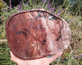 Picture Jasper Dendrite Platter Tray Serving Dish L Dendritic