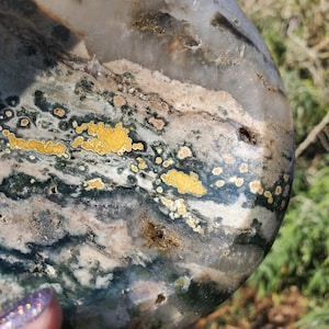 Bowl Ocean Jasper Kambaby Old Stock Yellow Crystal Trinket Soap Dish | 712 grams