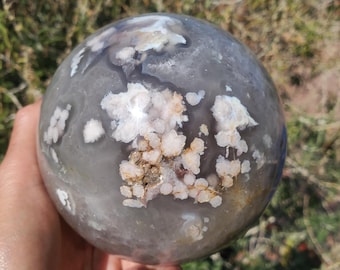 Pink Flower Agate Cherry Blossom Sakura Agate Sphere | 2160 grams l 115mm