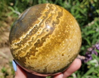 Ocean Jasper Sphere Old Stock Seventh Vein Kambaby Orbicular | 512 grams