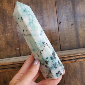 Chrysocolla Phoenix Crystal Point Obelisk Tower | A Grade | 450 Grams
