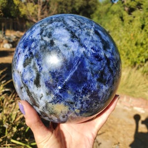 Dark Blue Sodalite Crystal Ball XL Sphere 130mm  | 4240 grams 9lbs 10oz