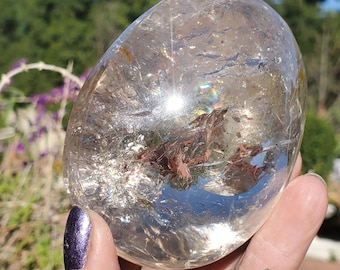 ライトスモーキークォーツ レインボーファントムクリスタル フリー