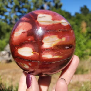 Mookaite Crystal Large Sphere Pink Red | 652 grams | 80mm | 1lbs 7oz